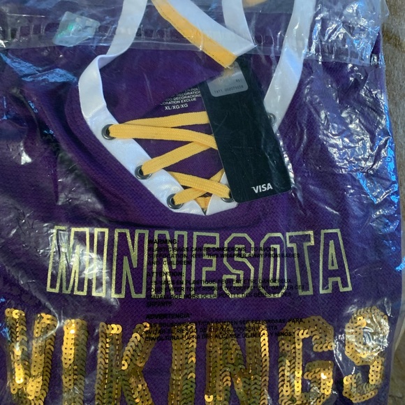 NFL Minnesota Vikings woman’s Jersey ( Extra large) sexy laced up New with tags - Picture 3 of 9